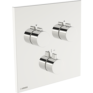 Hansa HANSAEASYMIX 8872 Finishing set 88729062 EasyMix, finishing set for two outlets, square chrome