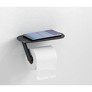 hansgrohe WallStoris toilet roll holder 27928670 230mm, with shelf, wall mounting, Matt black