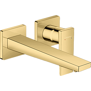 hansgrohe Metropol Fertigmontageset 32526990 Unterputz-Waschtisch-Einhebelmischer, Ausladung 225 mm, polished gold optic