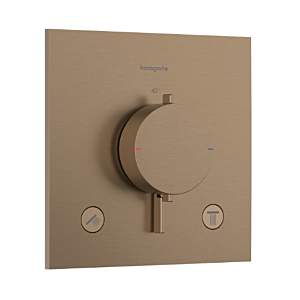 hansgrohe Ecostat Comfort E Thermostat 33711140 Unterputz, für 2 Verbraucher, 24 l/min, brushed bronze