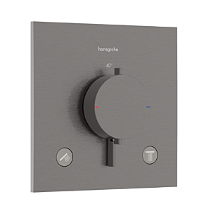 hansgrohe Ecostat Comfort E Thermostatic shower mixer 33711340  Concealed, for 2 outlets, 24 l/min, brushed black chrome