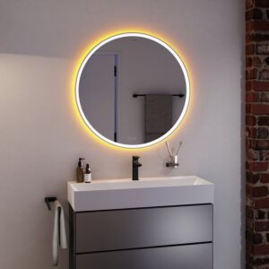 hansgrohe Xarita S mirror 54981700 with capacitive touch sensor, 900 x 900 x 50 mm, white matt