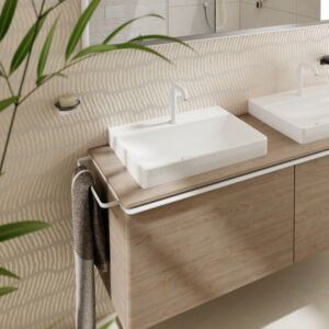 hansgrohe Xelu Q lave-mains 61018450 600x480, avec trou pour robinetterie, sans trop-plein, SmartClean, blanc