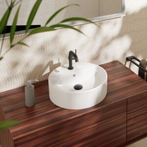 hansgrohe Xuniva countertop washbasin 61076450 450x450mm, with tap hole/overflow, SmartClean, white