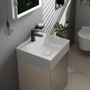 hansgrohe Xevolos E lave-mains 61088450 500x480mm, avec trou pour robinetterie, sans trop-plein, SmartClean, blanc