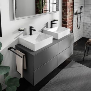 hansgrohe Xevolos E accessoire lave-mains 61090450 500x480mm, avec trou pour robinetterie, sans trop-plein, SmartClean, blanc