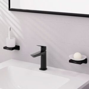 hansgrohe Logis Waschtischarmatur 71255670 ohne Ablaufgarnitur, mit CoolStart, Unterputz, Ausladung 121mm, schwarz matt