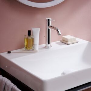hansgrohe Tecturis S mitigeur lavabo 73310000 saillie 116mm, avec tirant garniture de vidange , chromé