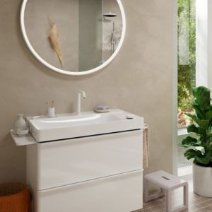 hansgrohe Tecturis S 2-Loch Waschtischarmatur 73353700 mit Ablaufgarnitur, CoolStart, mattweiß