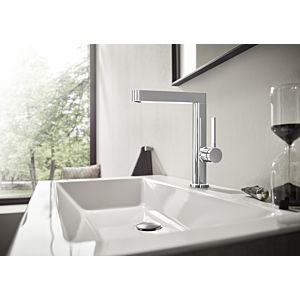 hansgrohe Finoris 230 Waschtischarmatur 76060000 mit Schwenkauslauf und Push-Open Ablaufgarnitur, chrom
