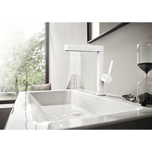 hansgrohe Finoris 230 mitigeur lavabo 76063700 avec douchette extractible 2jet et garniture de vidange push-open, blanc mat