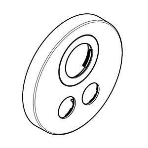 rosace hansgrohe pour connexions échangées 92391000 Therm. ShowerSelect S à encastrer, chromé , Ø 150 mm