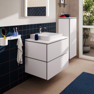 hansgrohe Xilesa E vanity unit 54300700 2 drawers with PushOpen, 780 x 550 mm, matt white