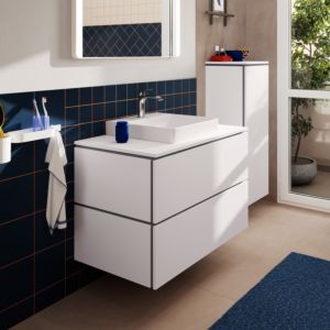 hansgrohe Xilesa E vanity unit 54301700 2 drawers without PushOpen, 980 x 550 mm, matt white