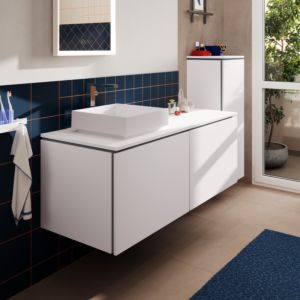 hansgrohe Xilesa E vanity unit 54268700 1375x550mm, 2 drawers, matt white