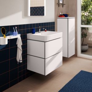 Meuble sous-vasque Hansgrohe Xilesa E 54294700 630x470mm, 2 tiroirs, pour lavabo, avec PushOpen, blanc mat