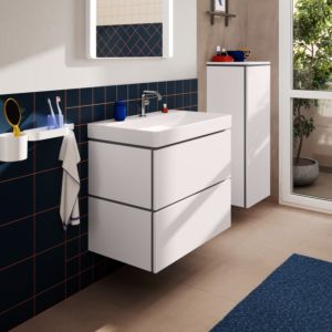 Meuble sous-vasque Hansgrohe Xilesa E 54296700 780x470mm, 2 tiroirs PushOpen, blanc mat