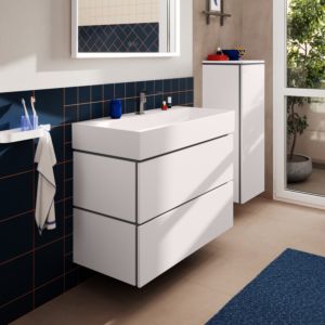 Meuble sous-vasque Hansgrohe Xilesa E 54297700 980 x 470 mm, 2 tiroirs PushOpen, blanc mat