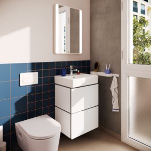 hansgrohe Xilesa E vanity unit 54290700 480x380mm, 2 drawers, for hand basin, with PushOpen, matt white