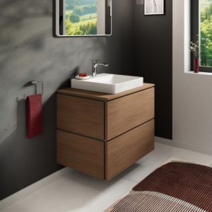 hansgrohe Xilesa E vanity unit 54299550 2 drawers without PushOpen, 780 x 550 mm, Cashmere oak