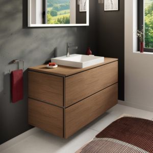 hansgrohe Xilesa E vanity unit 54304550 2 drawers with PushOpen, 1180 x 550 mm, Cashmere oak