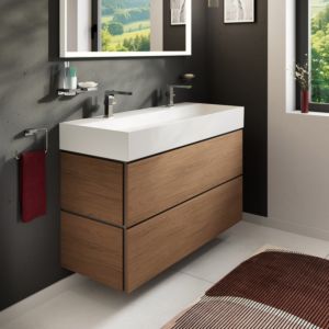 Meuble sous-vasque Hansgrohe Xilesa E 54298550 1180x470mm, 2 tiroirs PushOpen, chêne cachemire
