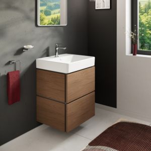 hansgrohe Xilesa E vanity unit 54292550 530x470mm, 2 drawers, for washbasin, with PushOpen, Cashmere oak