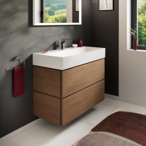 Meuble sous-vasque Hansgrohe Xilesa E 54297550 980x470mm, 2 tiroirs PushOpen, chêne cachemire
