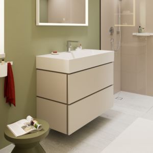 Meuble sous-vasque Hansgrohe Xilesa E 54297780 980x470mm, 2 tiroirs PushOpen, beige sable mat