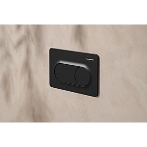 hansgrohe iFrame Original S flush plate 66002670 for dual flush, plastic, matte black