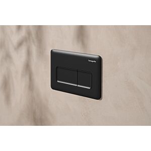 hansgrohe iFrame Original Q flush plate 66001670 for dual flush, plastic, matte black