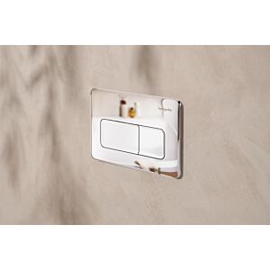 hansgrohe iFrame Original Q flush plate 66001000 for dual flush, plastic, chrome