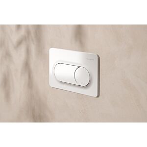 hansgrohe iFrame Original S Betätigungsplatte 66002450 für 2-Mengen-Spülung, Kunststoff, weiß