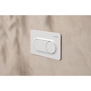 hansgrohe iFrame Original S Betätigungsplatte 66002700 für 2-Mengen-Spülung, Kunststoff, mattweiß