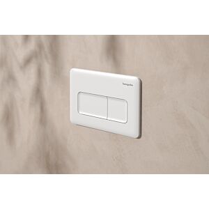 Plaque de commande hansgrohe iFrame Original Q 66001700 pour double chasse d&#39;eau, plastique, blanc mat