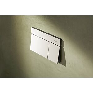 hansgrohe iFrame Element E Betätigungsplatte 66003700 für 2-Mengen-Spülung, Metall, mattweiß