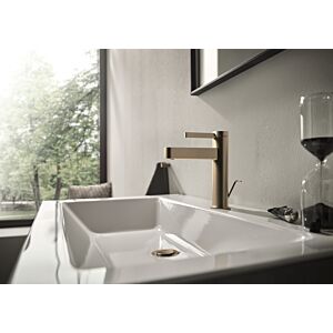 hansgrohe Finoris Waschtischarmatur 76025140 CoolStart, Ausladung 139mm, mit Zugstange, brushed bronze