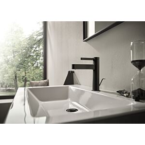 hansgrohe Finoris Waschtischarmatur 76025340 CoolStart, Ausladung 139mm, mit Zugstange, brushed black chrome