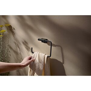 Anneau porte-serviettes mural hansgrohe AddStoris S 41784670, noir mat