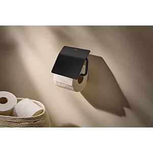 hansgrohe AddStoris S Toilettenpapierhalter 41783670 mit Deckel, matt schwarz