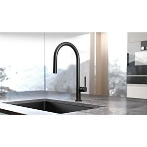 hansgrohe Talis M54 210 kitchen faucet 72800670 matt black, with pull-out spray 2jet
