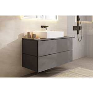 hansgrohe Xilesa E vanity unit 54303760 2 drawers without PushOpen, 1180 x 550 mm, matt slate grey