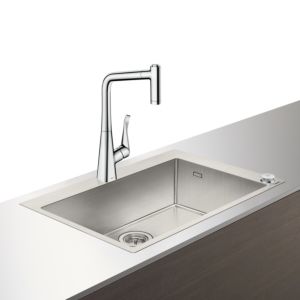 Combinaison d&#39;évier Hansgrohe Select C71-F660-03 43209800 aspect acier inoxydable, avec sBox, 1 bac principal