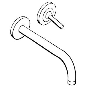 Axor Uno Wand Waschtischarmatur 38116000 chrom, mit Rosetten, Ausladung 225 mm