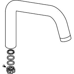 hansgrohe spout complete Axor Citterio SPTM 98604000 fixed spout chrome