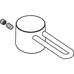 hansgrohe poignée Axor Uno Piccolo pour 38094000 mitigeur de lavabo chrome