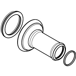 hansgrohe Auslaufsockel Axor Montreux 3-Loch 98576830 Waschtischarmatur Wandm. polished nickel