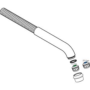 hansgrohe Ausl Axor Montreux 3-L. Bras WT. 98574000 montage mural chromé