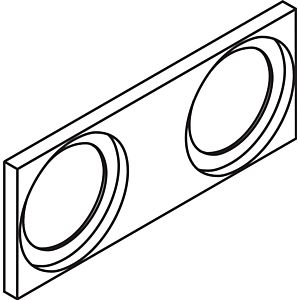 hansgrohe base plate Axor Uno concealed F-Set chrome