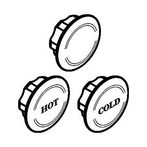 hansgrohe Porzellankappen Axor Montreux 97987000 hot/cold Ringe